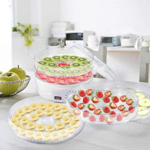 5 Tier Food Dehydrator with Adjustable Temperature Control White Fruit Dryer