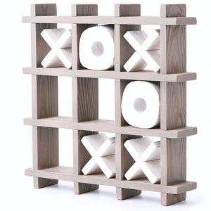 Xs And Os Toilet Paper Roll Storage - Tic Tac Toe Toilet Paper Holder - Noughts And Crosses Wall Mountable Toilet Paper Storage Handmade