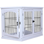 Personalized White Indoor Dog Kennel | A Spacious Pet and Dog Crate Furniture