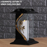Large Memorial Grave Lantern with Candle Cemetery Ornaments & Grave Decorations
