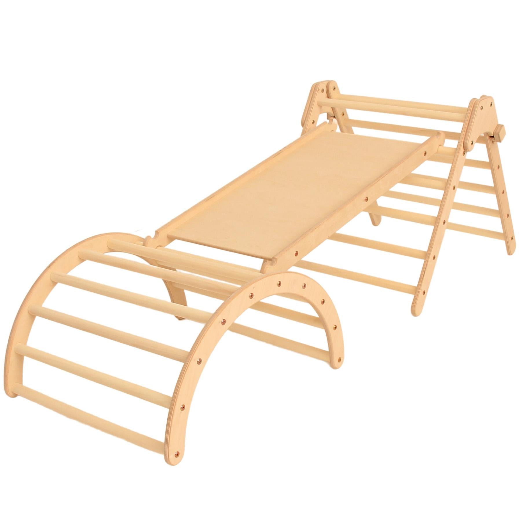 Pikler 5-in-1 Climbing Set | Indoor Gym, Desk & Tent | Montessori Playground