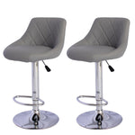 Bar Stools Set of 2 Swivel Height Adjustable Pub Chairs with Footrest Base