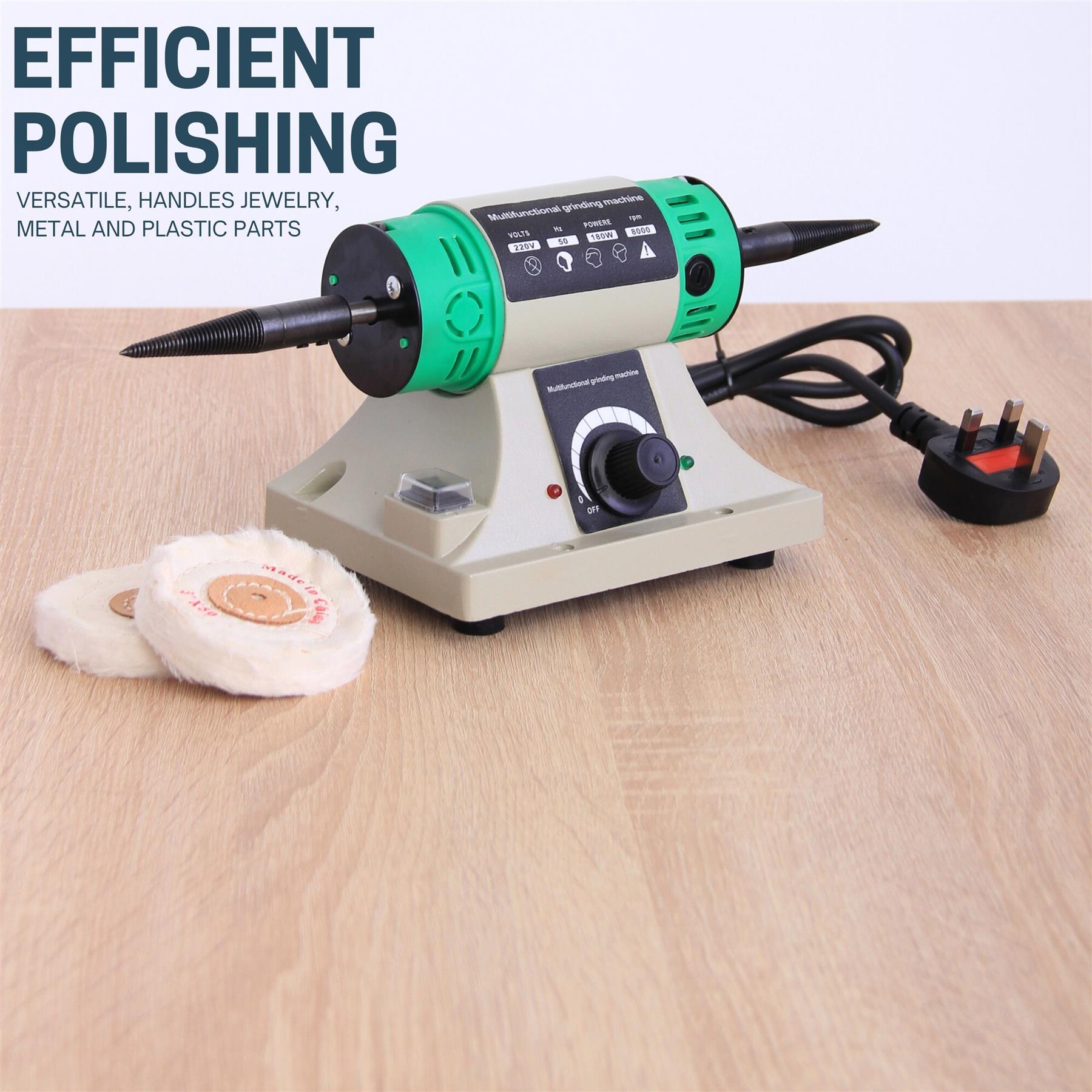 Mini Dual Bench Polisher Machine for Polishing Various Metals and Materials