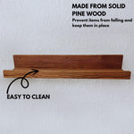 Floating Wood Shelves for Wall Set of 3 Rustic Wall Mounted Shelves with Ledge