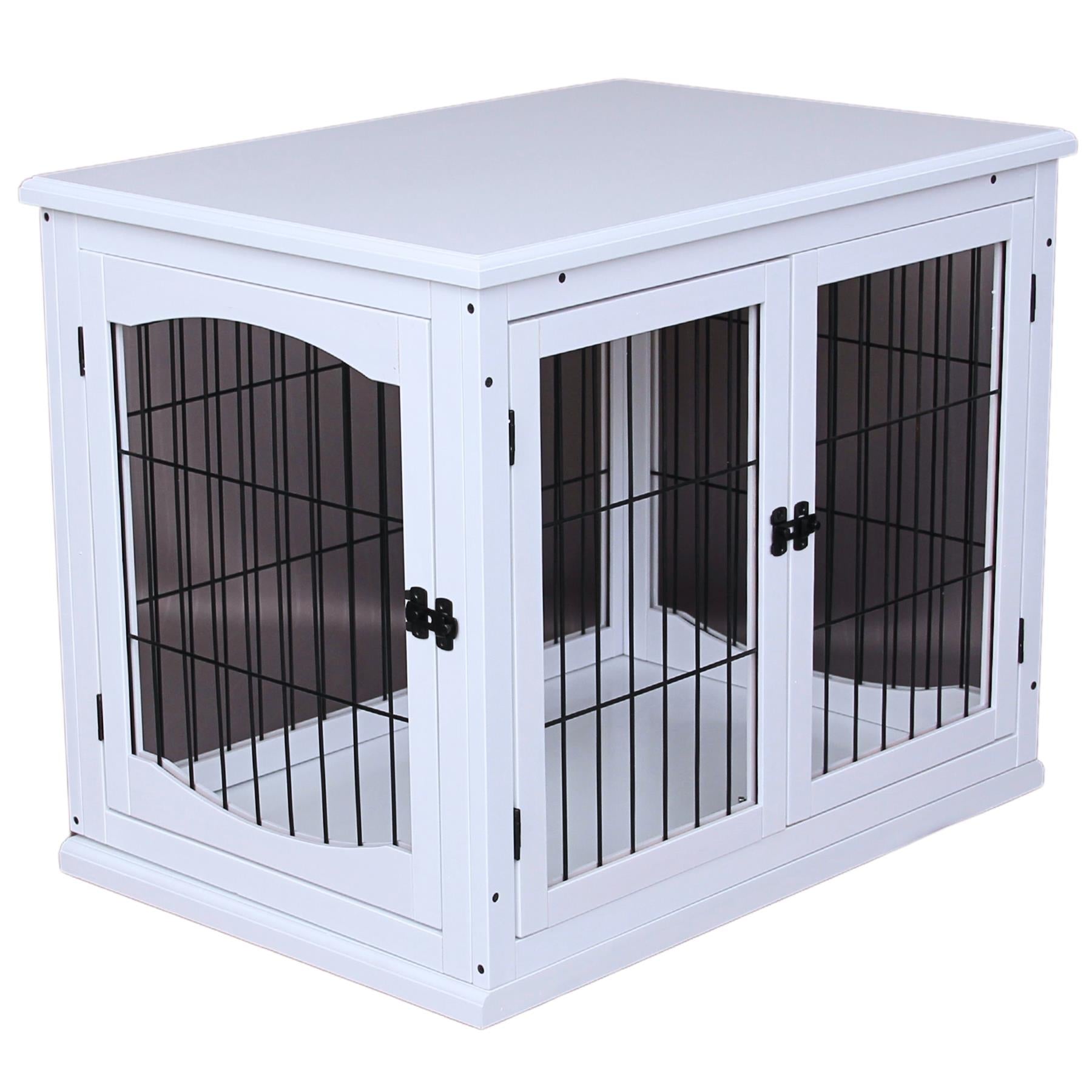 Personalized White Indoor Dog Kennel | A Spacious Pet and Dog Crate Furniture