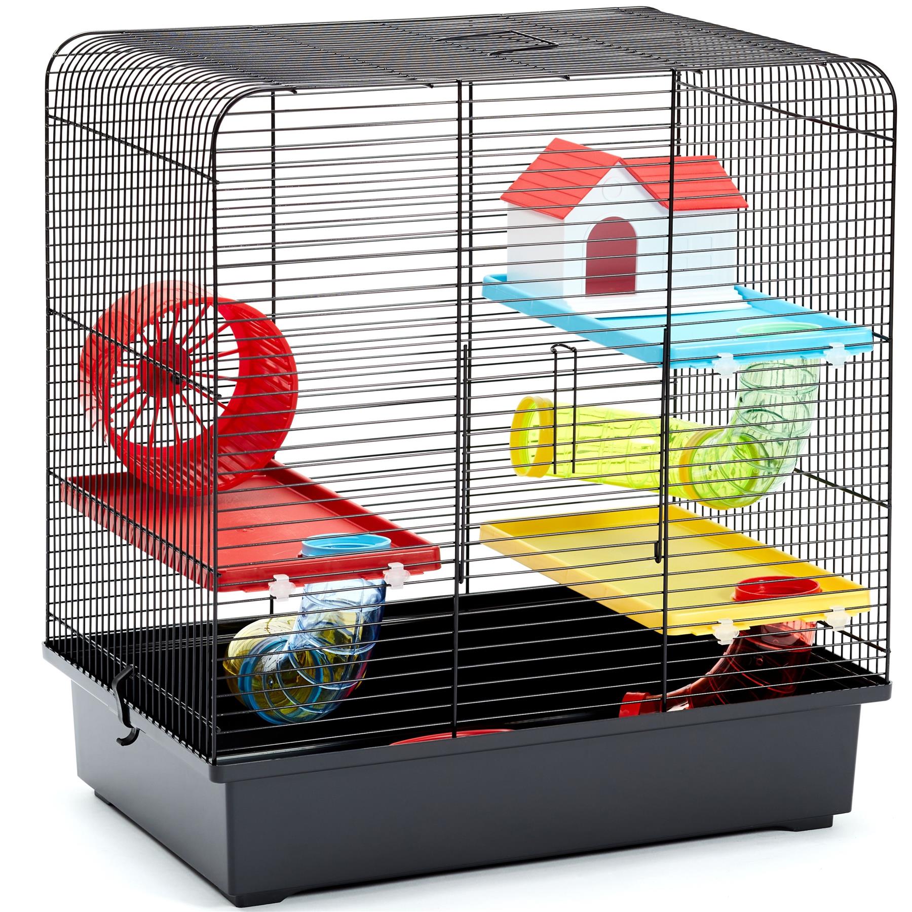 3-Tier Large Hamster Cage With Slide Hamster Tubes, Tunnel, Hamster Wheel, For Small Animal Mouse, Gerbil, Rodents - Hamster House with Accessories
