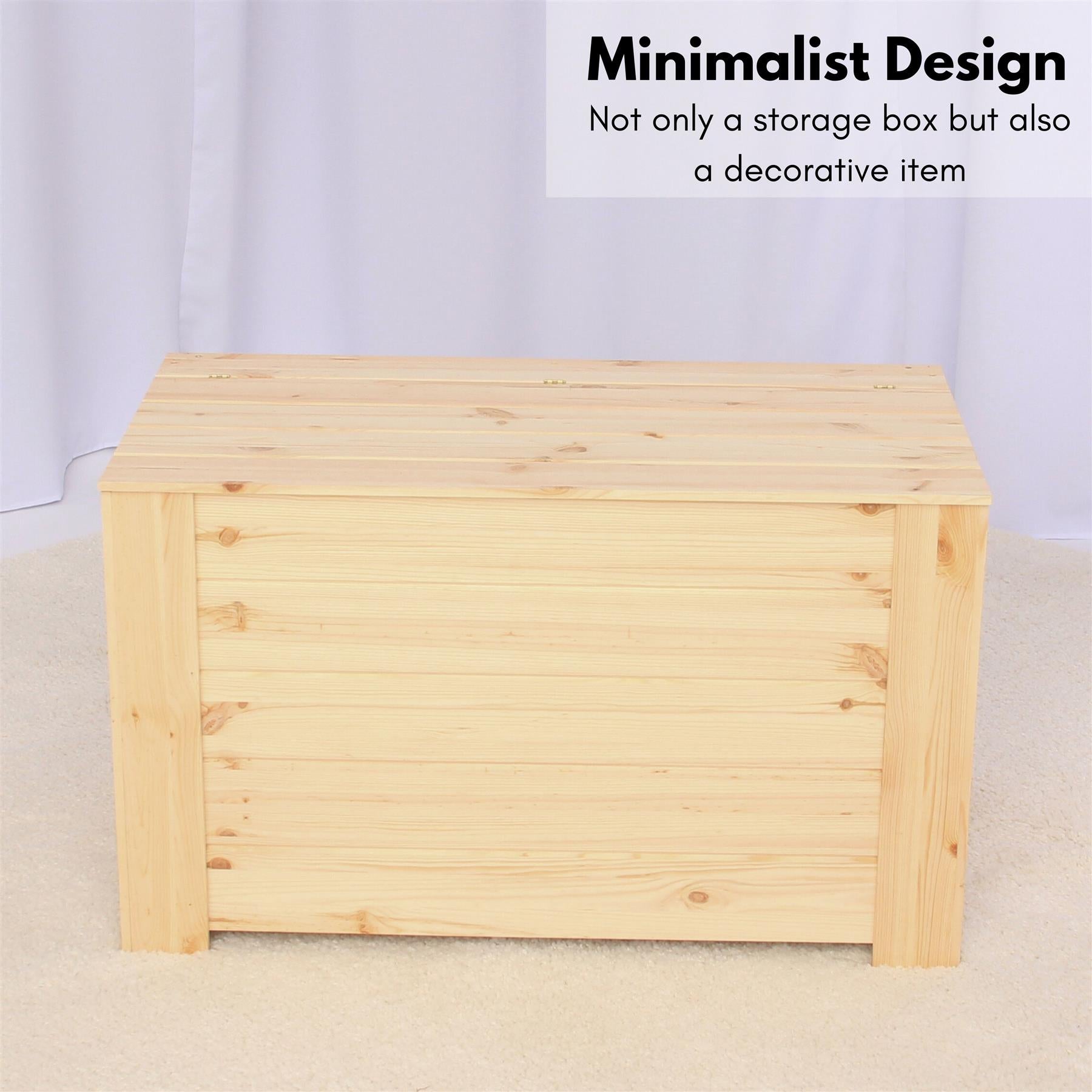 Multi-Purpose Wooden Storage Box with Lid, Perfect Toy Box Organizer and Memory Box Storage Unit