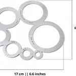 Leather Corner and Circle Cutting Template Guide Leathercraft Tool for Leather Works - Made Out of Stainless Steel