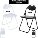 Versatile Metal Folding Chairs Indoor, Desk Chairs for Bedrooms, Offices, Chairs for Small Spaces