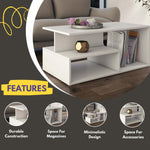 Wooden Coffee Tables For Living Room Storage Side Table Multi-tier Coffee Tables