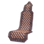 Car Seat Cover Massager From Natural Wood Beads - Universal Fit For Car Seat Or Office Chair - Darker Tone
