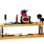 Cosmetics And Makeup Wood Organizer Holder For Dressing Table Or Bathroom - Will Hold Everything In One Place Including Jewellery And Phone