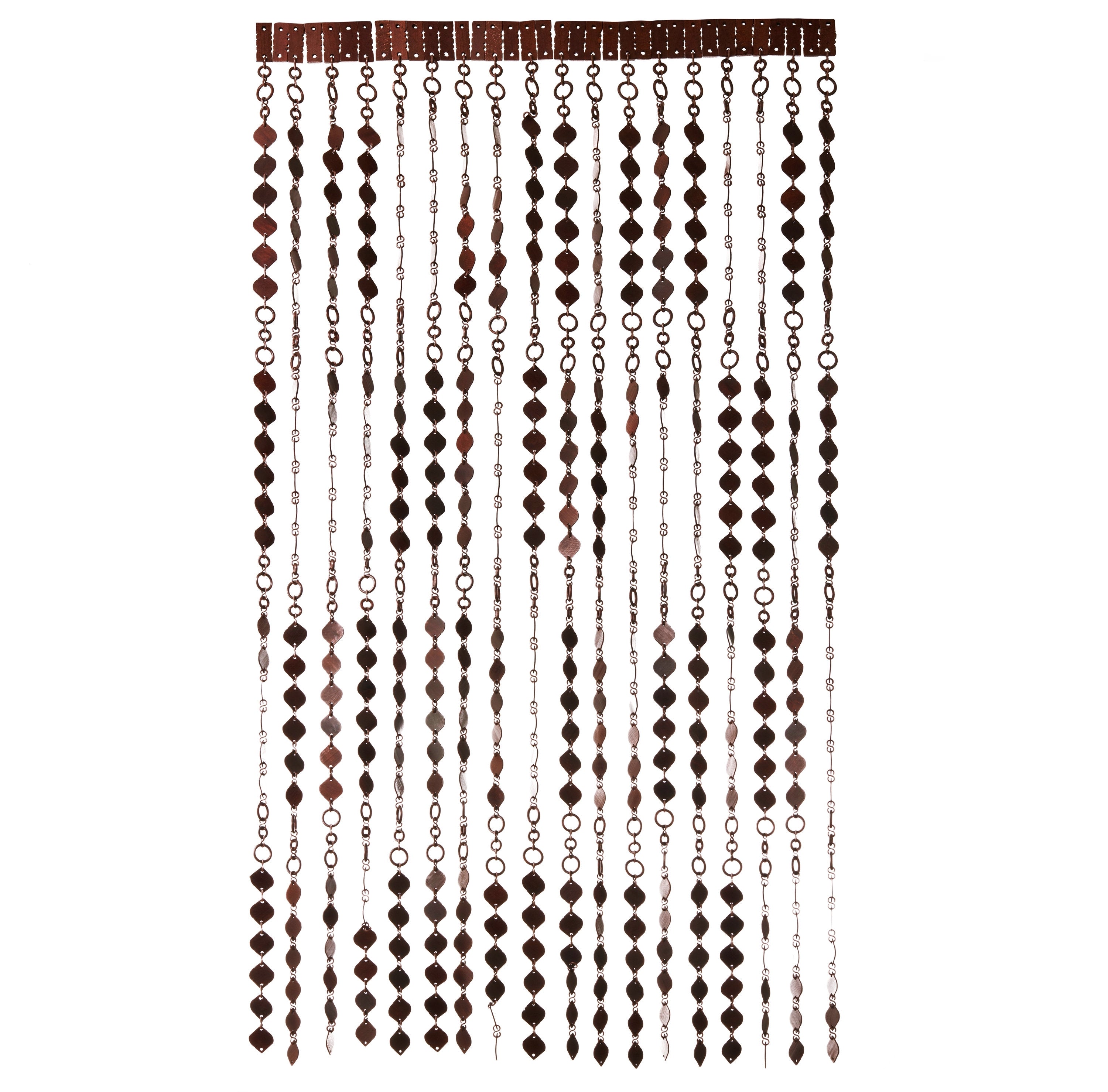 Door Curtain Screen From Wooden Beads. Hanging Handmade Beaded Door Blinds - Size 90 x 200 cm - Easy To Resize And Install