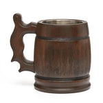 Handmade Wooden Beer Mug - Oak Wood Beer Stein Tankard - Unique Beer Theme Gift For Beer Enthusiasts