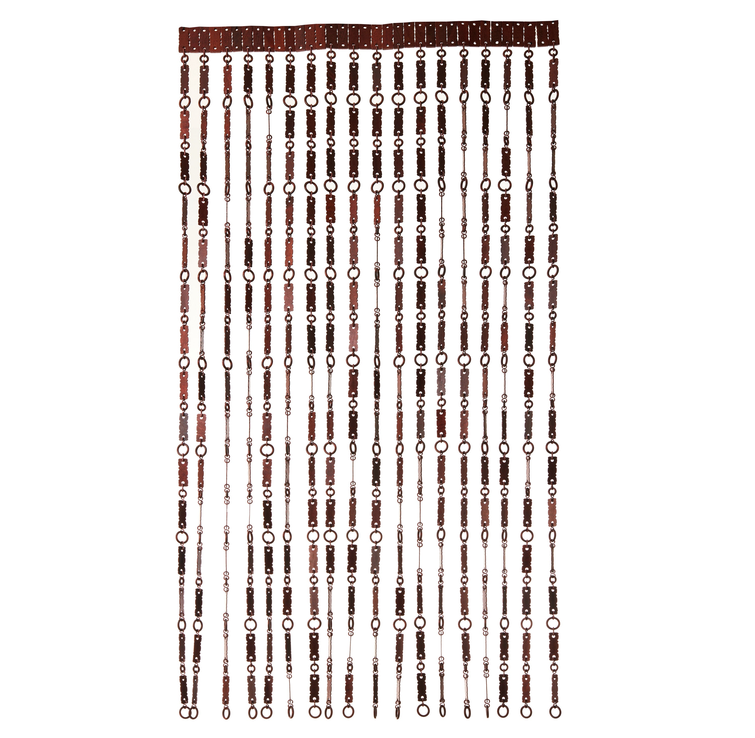 Door Curtain Screen From Wooden Beads. Hanging Handmade Beaded Door Blinds - Size 90 x 200 cm - Easy To Resize And Install