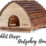 Wooden Hedgehog House - Charming Hobbit Design - Solid Wood Construction - Hedgehogs Feeding Station - Winter Hibernation Shelter For Garden