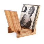 Wooden Vinyl Record Flip Rack - LP Vinyl Record Holder - Made From Solid Oak Wood - Displays Up To 40 Records